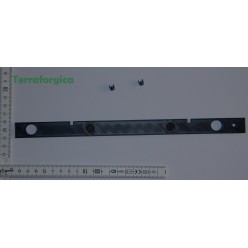 Einschub für Terrariumfalltüre (HBT_19*4.4*286mm) Perforiert mit Anschlusslöcher und Glas Clips