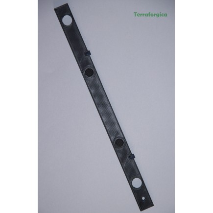 Einschub für Terrariumfalltüre (HBT_19*4.4*286mm) Perforiert mit Anschlusslöcher und Glas Clips